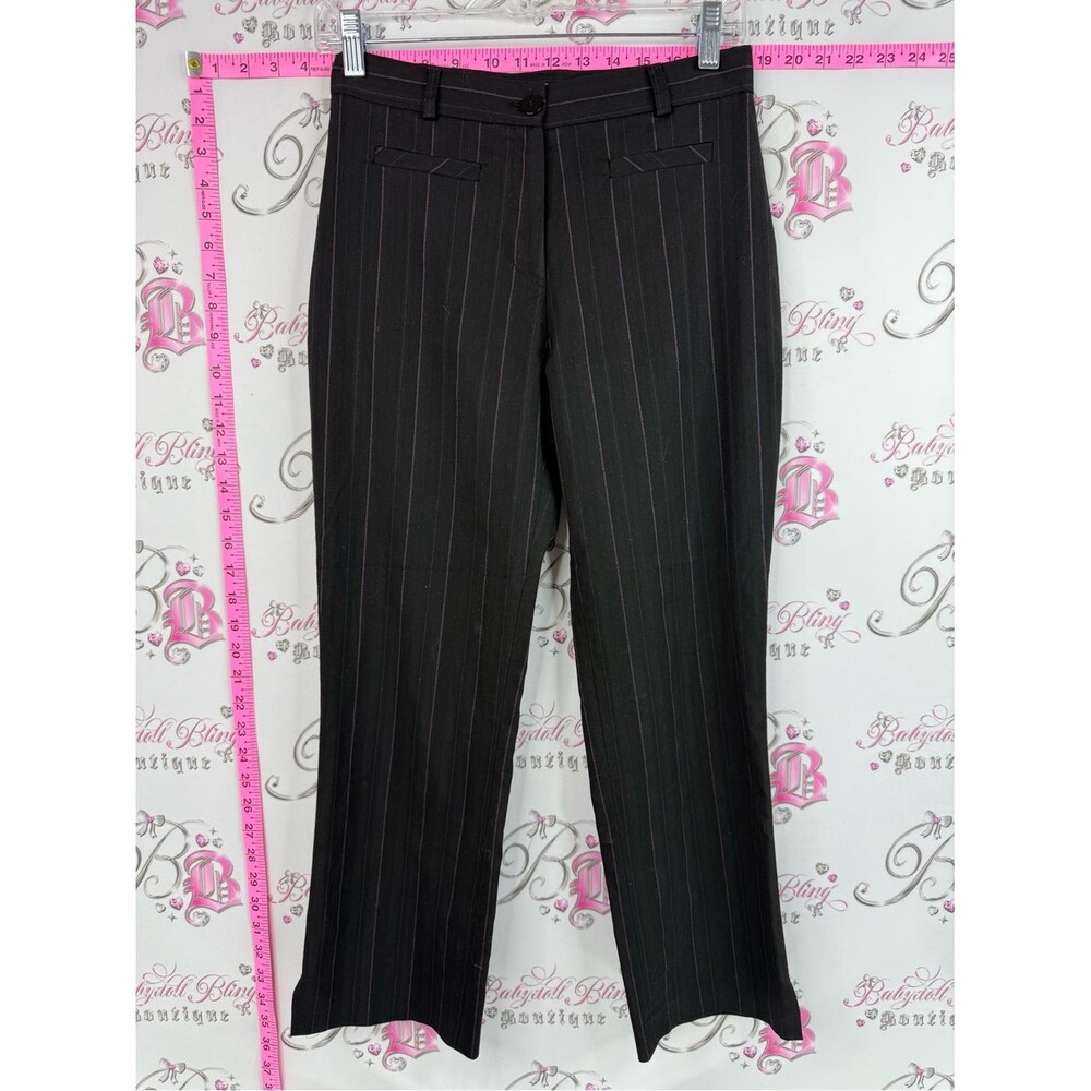 Me capri pants pink stripes vintage y2k pedal pusher Black Pinstripe Dress Pants
